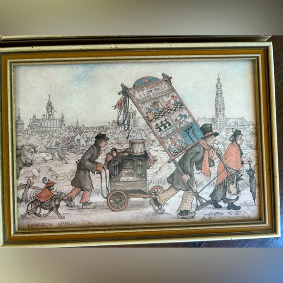 Vintage Framed Anton Pieck Reproduction Prints- Set of 4 - Picture 2 of 5
